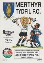Merthyr Tydfil v Ashford Town 22-Nov-1997