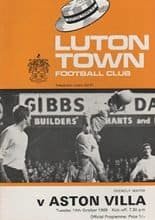 Luton Town v Aston Villa 14-Oct-1969