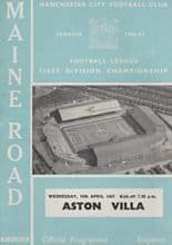 Manchester City v Aston Villa 19-Apr-1967