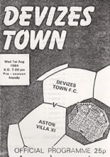 Devizes Town v Aston Villa 01-Aug-1984