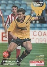 Oxford United v Aston Villa 23-Sep-1992