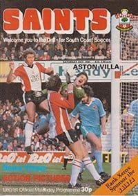 Southampton v Aston Villa 25-Oct-1980