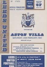 Leeds United v Aston Villa 25-Feb-1967