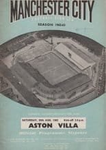 Manchester City v Aston Villa 25-Aug-1962