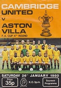 Cambridge United v Aston Villa 26-Jan-1980