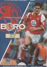 Middlesbrough v Aston Villa 26-Sep-1992