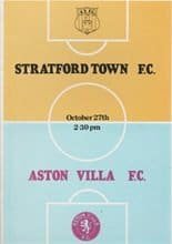 Stratford Town v Aston Villa 27-Oct-1984