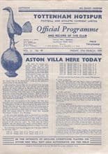 Tottenham Hotspur v Aston Villa 27-Mar-1959