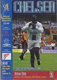 Chelsea v Aston Villa 27-Sep-2003