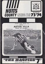 Notts County v Aston Villa 29-Sep-1973