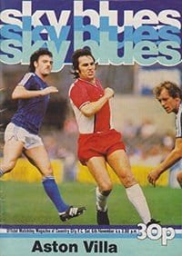 Coventry City v Aston Villa 06-Nov-1982
