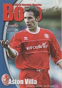 Middlesbrough v Aston Villa 06-Apr-2002