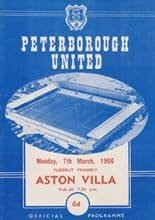 Peterborough United v Aston Villa 07-Mar-1966