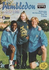 Wimbledon v Aston Villa 09-Nov-1994