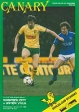 Norwich City v Aston Villa 11-Jan-1984