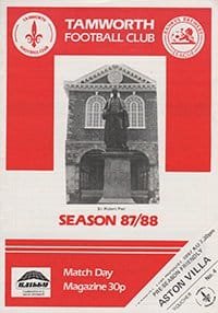 Tamworth v Aston Villa 11-Aug-1987