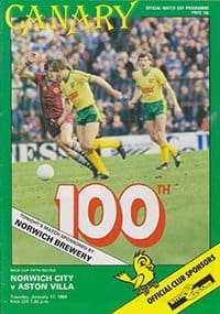Norwich City v Aston Villa 17-Jan-1984