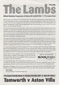 Tamworth v Aston Villa 23-Jul-2001