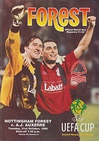 Nottingham Forest v Auxerre 31-Oct-1995
