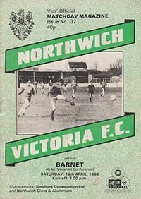 Northwich Victoria v Barnet 16-Apr-1988