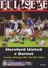 Hereford United v Barnet 18-Aug-2001