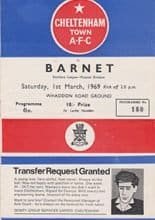 Cheltenham Town v Barnet 01-Mar-1969