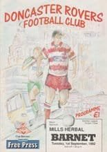 Doncaster Rovers v Barnet 01-Sep-1992