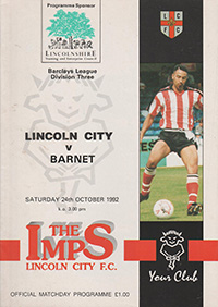Lincoln City v Barnet 24-Oct-1992