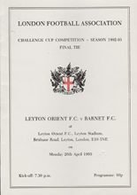 Leyton Orient v Barnet 26-Apr-1993