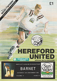 Hereford United v Barnet 28-Dec-1991