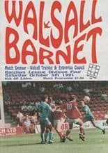 Walsall v Barnet 05-Oct-1991