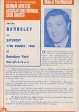 Oldham Athletic v Barnsley 17-Aug-1968