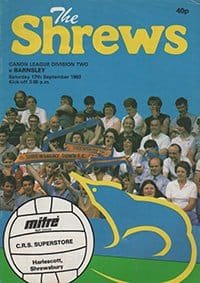 Shrewsbury Town v Barnsley 17-Sep-1983