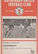 Rotherham United v Barnsley 21-Aug-1971