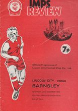Lincoln City v Barnsley 23-Dec-1972