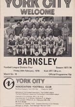 York City v Barnsley 24-Feb-1978