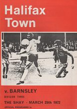 Halifax Town v Barnsley 25-Mar-1972