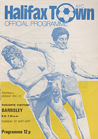 Halifax Town v Barnsley 27-Sep-1977