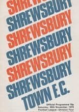 Shrewsbury Town v Barnsley 30-Nov-1974