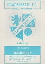 Cowdenbeath v Barnsley 31-Jul-1971
