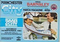 Manchester City v Barnsley 03-Sep-1983