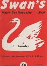 Swansea City v Barnsley 04-Sep-1971