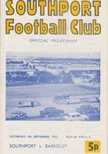 Southport v Barnsley 09-Sep-1972