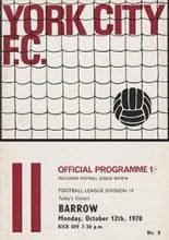 York City v Barrow 12-Oct-1970