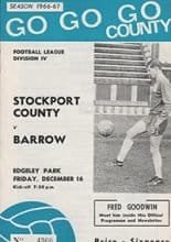 Stockport County v Barrow 16-Dec-1966
