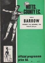 Notts County v Barrow 27-Nov-1965