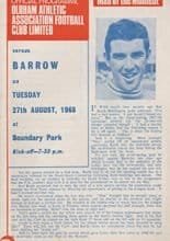 Oldham Athletic v Barrow 27-Aug-1968