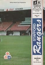 Stafford Rangers v Barrow 02-Oct-1990
