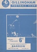 Gillingham v Barrow 07-Apr-1969