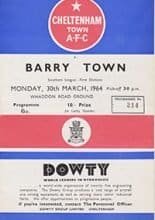 Cheltenham Town v Barry Town 30-Mar-1964